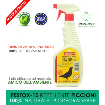 Spray repellente per piccioni e uccelli, naturale - 500 ml