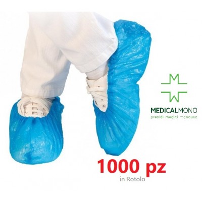 Copriscarpe in CPE - azzurro - 1000 pezzi