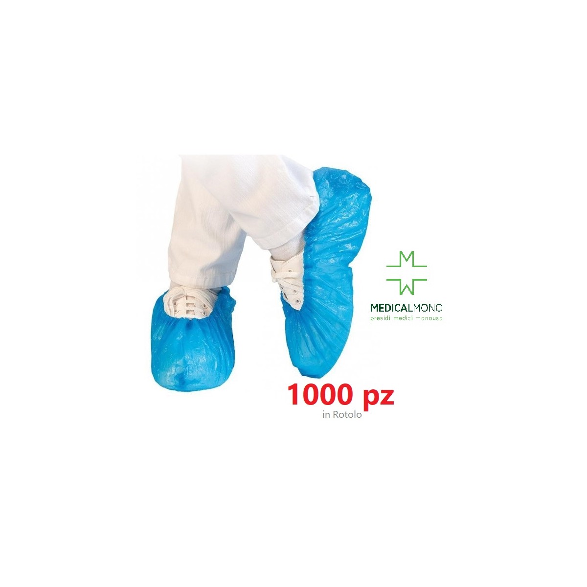 Copriscarpe in CPE - azzurro - 1000 pezzi