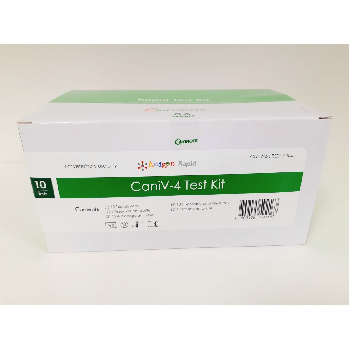 CaniV-4 Kit - Dirofilaria, Ehrlichia, Lyme Borrelia, Anaplasma - 10 Test
