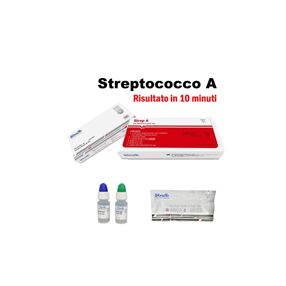 Test per autodiagnosi Streptococco A CE 0123