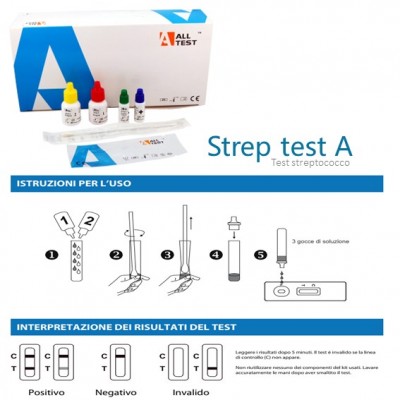 Test antigenico rapido professionale per Streptococco A  - 20 pz