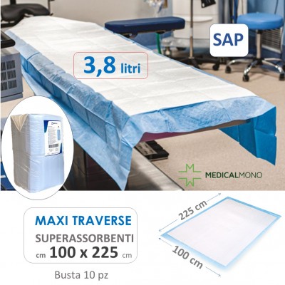 Traverse assorbenti MAXI cm 100x225 cm - 10 pz