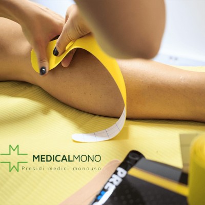 TAPE KINESIOLOGICO - yellowTAPE - cm 5 x 5 mt