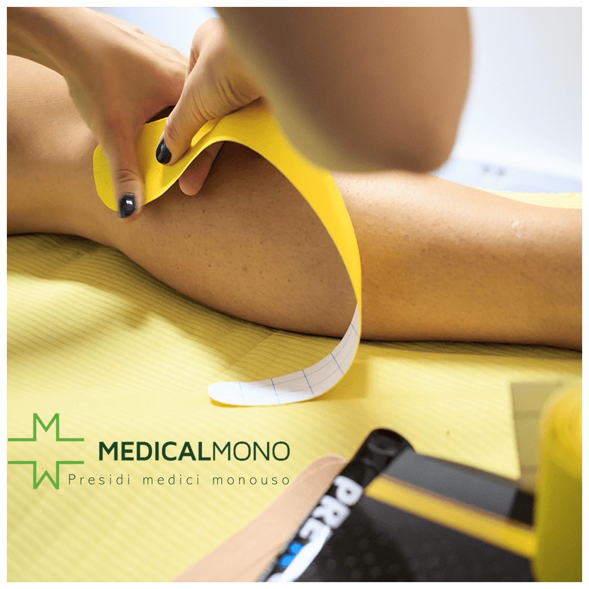 TAPE KINESIOLOGICO - yellowTAPE - cm 5 x 5 mt