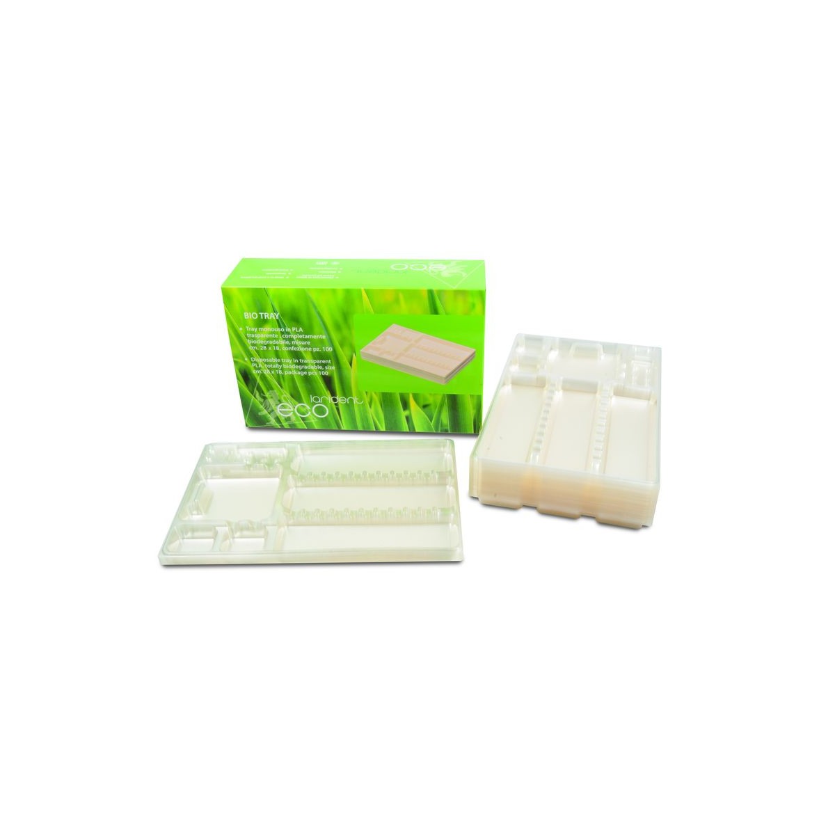 Vassoio trasparente BIO TRAY - 100 pz