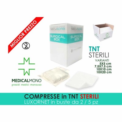 Garze in TNT sterili a 4 strati - Compresse SECUSORB