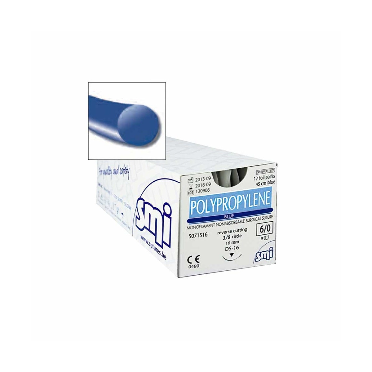 Suture Polypropylene - Ago 3/8 triangolare blu - 12 pezzi