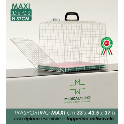 Trasportino per piccoli animali - Mis. Maxi - cm 33x43.5x37 h