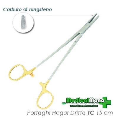 Pinza portaghi TC - 15 cm